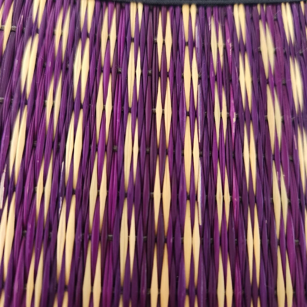 Baskets Of Cambodia Small Mini Handbag Rope Purple Tan Black Garden Girl Scandi - Picture 8 of 16